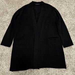 Jenni Kayne Short Sweater Coat Merino Wool Yak Black Women’s Size Large